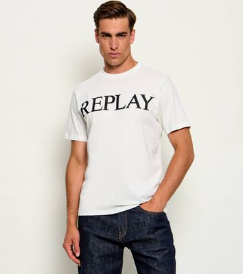 T-shirt męski w sportowym stylu Replay ze sklepu: Gomez Fashion Store w kategorii: T-shirty męskie - zdjęcie 874714-BD9-10338_RY265M000033082