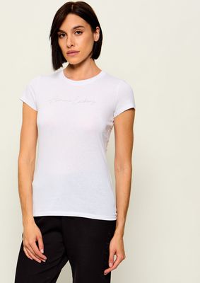 Bluzka damska elegancka Armani Exchange ze sklepu: Gomez Fashion Store w kategorii: Bluzki damskie - zdjęcie 874714-BD9-10338_AX265W000021H55