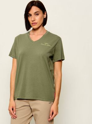 Bluzka damska elegancka Aeronautica Militare ze sklepu: Gomez Fashion Store w kategorii: Bluzki damskie - zdjęcie 874714-BD9-10338_AM264W000009478