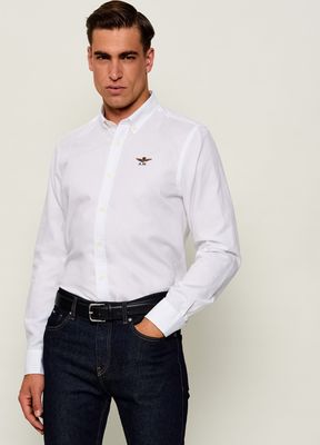 Koszula męska elegancka na wiosnę Aeronautica Militare ze sklepu: Gomez Fashion Store w kategorii: Koszule męskie - zdjęcie 874714-BD9-10338_AM264M000005002