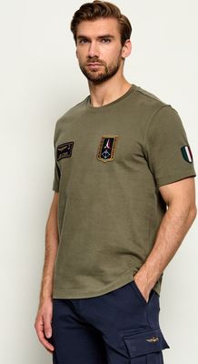 T-shirt męski casual Aeronautica Militare ze sklepu: Gomez Fashion Store w kategorii: T-shirty męskie - zdjęcie 874714-BD9-10338_AM264M000023433