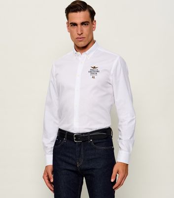 Koszula męska elegancka Aeronautica Militare ze sklepu: Gomez Fashion Store w kategorii: Koszule męskie - zdjęcie 874714-BD9-10338_AM265M000036002