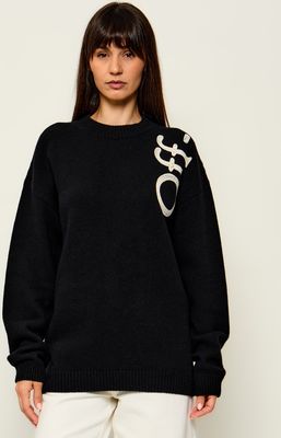 Sweter damski na zimę Off White ze sklepu: Gomez Fashion Store w kategorii: Swetry damskie - zdjęcie 874714-BD9-10338_OF265W000005084