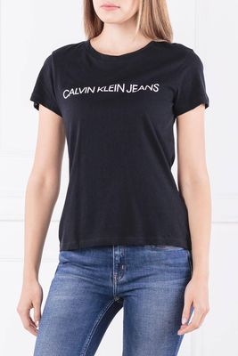 Bluzka damska wiosenna Calvin Klein Jeans ze sklepu: Gomez Fashion Store w kategorii: Bluzki damskie - zdjęcie 874714-BD9-10338_CJ185W000088099
