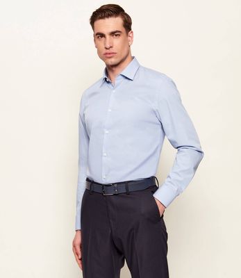 Koszula męska na wiosnę HUGO ze sklepu: Gomez Fashion Store w kategorii: Koszule męskie - zdjęcie 874714-BD9-10338_BU195M000074459