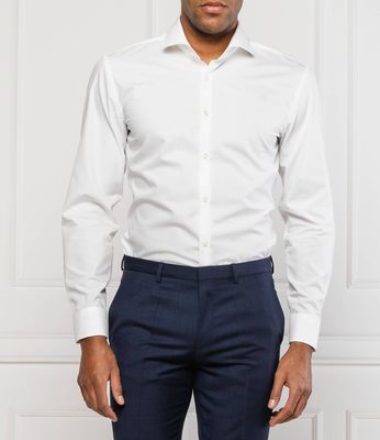 Koszula męska na wiosnę HUGO ze sklepu: Gomez Fashion Store w kategorii: Koszule męskie - zdjęcie 874714-BD9-10338_BU202M000118199