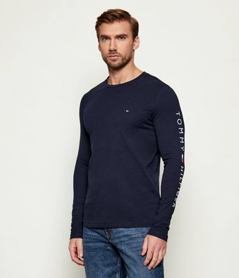 Tommy Hilfiger - T-shirt męski gładki ze sklepu: Gomez Fashion Store w kategorii: T-shirty męskie - zdjęcie 874714-BD9-10338_TH205M000008F23
