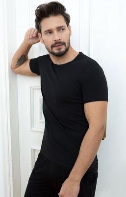 T-shirt męski na wiosnę casual ze sklepu: Intymna w kategorii: T-shirty męskie - zdjęcie 9621D59-45C-2676_183886