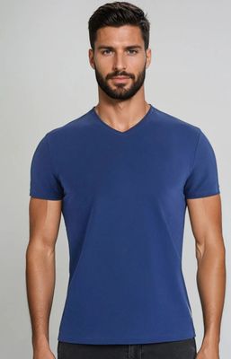 T-shirt męski sportowy bez wzorów ze sklepu: Intymna w kategorii: T-shirty męskie - zdjęcie 9621D59-45C-2676_147340