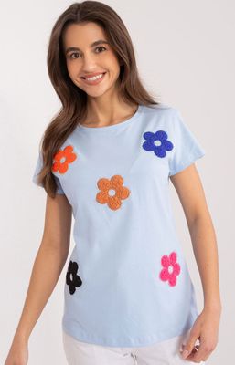 Bluzka damska z napisami BASIC FEEL GOOD ze sklepu: Primodo w kategorii: Bluzki damskie - zdjęcie A0D05E-522-13421_185740