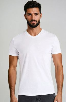 T-shirt męski bez wzorów Teyli ze sklepu: Primodo w kategorii: T-shirty męskie - zdjęcie A0D05E-522-13421_147337