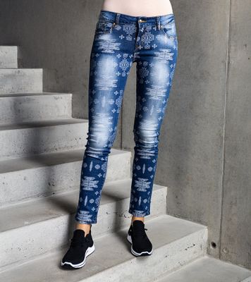 Jeansy damskie na lato ze sklepu: gemre w kategorii: Jeansy damskie - zdjęcie B960DE9-B0C-5025_30106-S