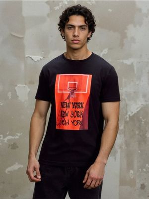 T-shirt męski na lato ze sklepu: Sinsay w kategorii: T-shirty męskie - zdjęcie CC22A15-4CA-6968_258HL
