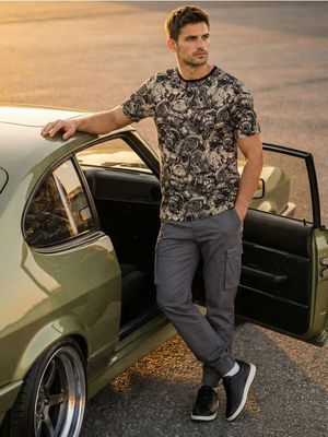 T-shirt męski na wiosnę młodzieżowy ze sklepu: Sinsay w kategorii: T-shirty męskie - zdjęcie CC22A15-4CA-6968_276HL