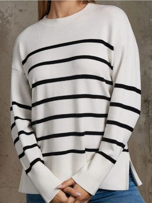 Sweter damski w paski ze sklepu: Sinsay w kategorii: Swetry damskie - zdjęcie CC22A15-4CA-6968_369FJ