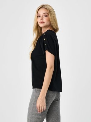Bluzka damska bez wzorów ze sklepu: Sinsay w kategorii: Bluzki damskie - zdjęcie CC22A15-4CA-6968_398FG