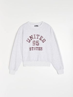 Bluza damska na wiosnę Sinsay ze sklepu: Sinsay w kategorii: Bluzy damskie - zdjęcie CC22A15-4CA-6968_486KJ