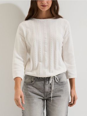 Sweter damski na zimę casual ze sklepu: Sinsay w kategorii: Swetry damskie - zdjęcie CC22A15-4CA-6968_678GZ