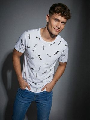 T-shirt męski w stylu młodzieżowym ze sklepu: Sinsay w kategorii: T-shirty męskie - zdjęcie CC22A15-4CA-6968_705JD