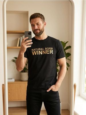 T-shirt męski na wiosnę ze sklepu: Sinsay w kategorii: T-shirty męskie - zdjęcie CC22A15-4CA-6968_708JD