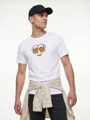 T-shirt męski wiosenny ze sklepu: Sinsay w kategorii: T-shirty męskie - zdjęcie CC22A15-4CA-6968_827JU