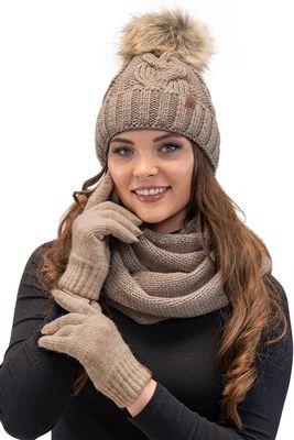 Komplet czapka i szalik casual Vivisence ze sklepu: kontri.pl w kategorii: Komplety czapka i szalik damskie - zdjęcie E1A5966-47C-7221_26430