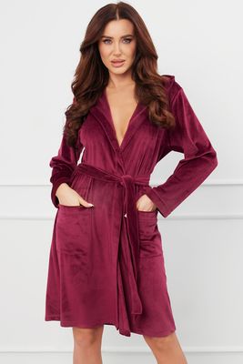 Szlafrok damski bez wzorów Italian Fashion ze sklepu: kontri.pl w kategorii: Szlafroki damskie - zdjęcie E1A5966-47C-7221_34107