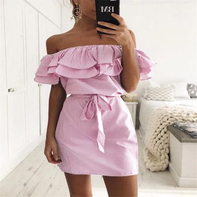 Intimica - Sukienka casual z odkrytymi ramionami ze sklepu: Intimica.pl w kategorii: Sukienki - zdjęcie WP-ADS-RTKIFPPPR_9058976792905