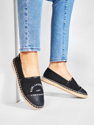 Espadryle damskie letnie Karl Lagerfeld ze sklepu: eobuwie.pl w kategorii: Espadryle damskie - zdjęcie WP-EBWP-9KUZS-09B_0000206890702