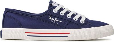 Pepe Jeans - Trampki damskie na wiosnę ze sklepu: eobuwie.pl w kategorii: Trampki damskie - zdjęcie WP-EBWP-9KUZS-09B_0000300291221