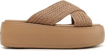 Klapki damskie wiosenne Calvin Klein ze sklepu: eobuwie.pl w kategorii: Klapki damskie - zdjęcie WP-EBWP-9KUZS-09B_0000302516551
