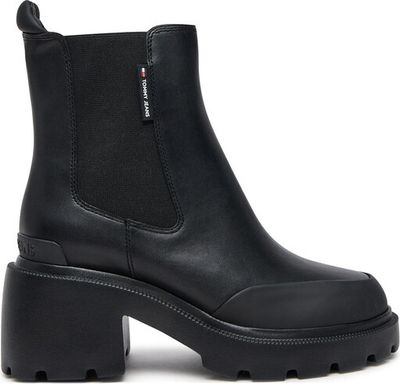 Botki jesienne Tommy Jeans ze sklepu: eobuwie.pl w kategorii: Botki - zdjęcie WP-EBWP-9KUZS-09B_0000304446993