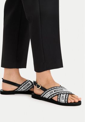 Love Moschino - Sandały damskie na lato ze sklepu: eobuwie.pl w kategorii: Sandały damskie - zdjęcie WP-EBWP-9KUZS-09B_0000304970320