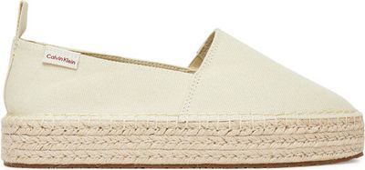 Espadryle damskie na lato Calvin Klein Jeans ze sklepu: eobuwie.pl w kategorii: Espadryle damskie - zdjęcie WP-EBWP-9KUZS-09B_0000305197399