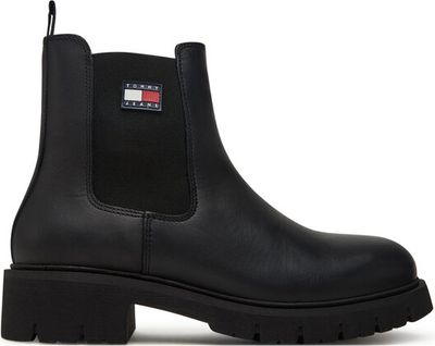 Botki jesienne Tommy Jeans ze sklepu: eobuwie.pl w kategorii: Botki - zdjęcie WP-EBWP-9KUZS-09B_0000305553461