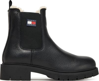 Botki na jesień Tommy Jeans ze sklepu: eobuwie.pl w kategorii: Botki - zdjęcie WP-EBWP-9KUZS-09B_0000305553485