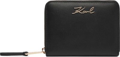 Portfel damski elegancki Karl Lagerfeld ze sklepu: eobuwie.pl w kategorii: Portfele damskie - zdjęcie WP-EBWP-9KUZS-09B_0000305789518