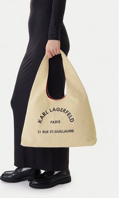 Shopper bag na wakacje Karl Lagerfeld ze sklepu: eobuwie.pl w kategorii: Torby Shopper bag - zdjęcie WP-EBWP-9KUZS-09B_0000305789624