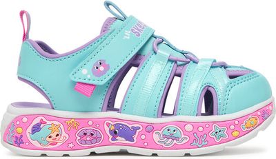 Sandały dziecięce na lato Skechers ze sklepu: eobuwie.pl w kategorii: Sandały dziecięce - zdjęcie WP-EBWP-9KUZS-09B_0000305799548