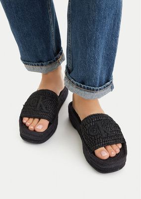 Espadryle damskie na lato Calvin Klein ze sklepu: eobuwie.pl w kategorii: Espadryle damskie - zdjęcie WP-EBWP-9KUZS-09B_0000305847270