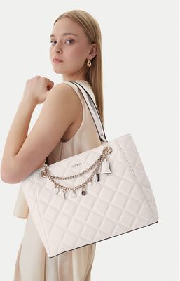 Shopper bag wiosenny Guess ze sklepu: eobuwie.pl w kategorii: Torby Shopper bag - zdjęcie WP-EBWP-9KUZS-09B_0000305926272