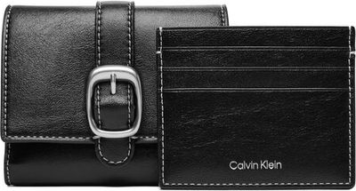 Portfel damski elegancki Calvin Klein ze sklepu: eobuwie.pl w kategorii: Portfele damskie - zdjęcie WP-EBWP-9KUZS-09B_0000305948984