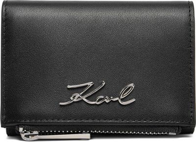 Portfel damski elegancki Karl Lagerfeld ze sklepu: eobuwie.pl w kategorii: Portfele damskie - zdjęcie WP-EBWP-9KUZS-09B_0000306085480