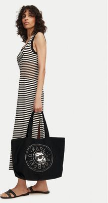 Shopper bag na wakacje Karl Lagerfeld ze sklepu: eobuwie.pl w kategorii: Torby Shopper bag - zdjęcie WP-EBWP-9KUZS-09B_0000306085879