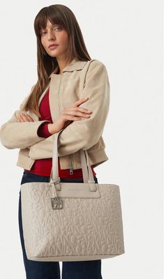 Shopper bag na wakacje Armani Exchange ze sklepu: eobuwie.pl w kategorii: Torby Shopper bag - zdjęcie WP-EBWP-9KUZS-09B_0000306260030