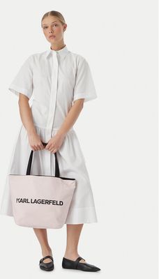 Shopper bag na zimę Karl Lagerfeld ze sklepu: eobuwie.pl w kategorii: Torby Shopper bag - zdjęcie WP-EBWP-9KUZS-09B_0000306283428