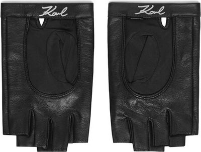 Rękawiczki eleganckie Karl Lagerfeld ze sklepu: eobuwie.pl w kategorii: Rękawiczki damskie - zdjęcie WP-EBWP-9KUZS-09B_0000306283442