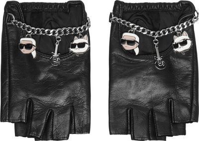 Rękawiczki eleganckie Karl Lagerfeld ze sklepu: eobuwie.pl w kategorii: Rękawiczki damskie - zdjęcie WP-EBWP-9KUZS-09B_0000306283466