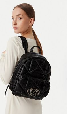 Plecak elegancki Love Moschino ze sklepu: eobuwie.pl w kategorii: Plecaki - zdjęcie WP-EBWP-9KUZS-09B_0000306357297