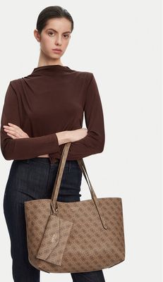 Shopper bag elegancka Guess ze sklepu: eobuwie.pl w kategorii: Torby Shopper bag - zdjęcie WP-EBWP-9KUZS-09B_0190231950059